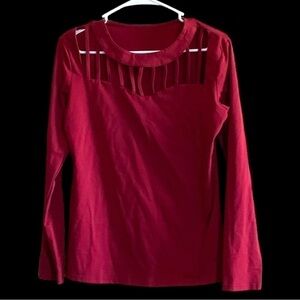 RED cut out top. Never worn